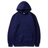 Suéter masculino de outono e inverno com veludo interno, liso, tamanho grande, moletom com capuz, suéter masculino, atacado