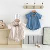 Bata Enteriza Ins para Bebé para Niños, Guapo Caballero Pajarita, Camisa para Fiesta de un Año, Mameluco