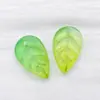 Acessórios de Joia Folha de Vidro Verde Folha de Morango Acessórios de Joia Artesanal DIY Estilo Antigo Grampo de Cabelo Colar Pingente Kit de Material