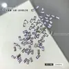 Zirconia Rectangular Dorada para Uñas Mini Pedrería de Fondo Plano Decoraciones Populares para Uñas Pedrería Dorada Larga en Tira Pedrería para Uñas Francesas