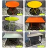 Mesa Plegable Redonda Pequeña de Acero Inoxidable para Casa de Alquiler para Comer y Tareas Mesa Cuadrada para Puesto Exterior