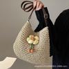Bolso Cubo Tejido con Lazo Estilo Coreano para Mujer 2024 Nuevo Lanzamiento Popular Bolso Cruzado Popular Bolso de Mano de Nicho Estilo Occidental