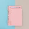 Capa de fichário de 10 furos não arranha as mãos, espirais removíveis, refis pautados, caderno estudantil simples, portátil