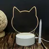 Luz de Noche Tablero de Escritura Manual Transfronterizo Ruso Luminoso Infantil Hecho a Mano para Tomar Notas Lámpara de Mesa de Atmósfera Creativa Regalo de Cumpleaños