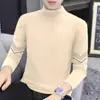 300g Veludo Alemão Outono/Inverno Veludo Escovado Dupla Face Gola Alta Manga Longa Camada Base Masculina Quente Roupas de Outono Camiseta