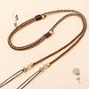 Cordón colgante de cuentas cruzadas tejido a mano DIY, colgante de jade Dongling con lazo de ágata, cuerda de joyería ajustable