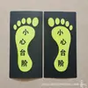 Placas de banheiro luminosas adesivos de chão saída de emergência degrau deslizante estreito adesivos de aviso à prova d'água resistentes ao desgaste placa de sinalização