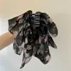 Grampo de Cabelo Feminino 2025 Novo Acessórios de Cabelo Popular da Internet Laço de Fita Floral Mostrando o Rosto Pequeno Grampo para Parte de Trás da Cabeça Adorno de Cabelo