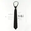Gravata Zipada Pré-Amarrada Estilo Japonês Jk Black Tie para Uniformes Acadêmicos, Gravata Borboleta Decorativa para Alunas e Alunos, Gravata DK