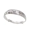 Nuevo Pulsera de Camelia Retro Estilo Chino para Mujer Pulsera Sólida Cobre Mate Chapado en Plata Ajustable de Empuje y Tracción Pulsera de Camelia Venta al por Mayor
