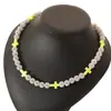 Colar Cruz de Contas de Argila Full-Diamond Europeu e Americano Mais Vendido Transfronteiriço Colar de Corda Elástica Personalizado Joias para Mulheres