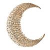 Decoraciones Colgantes de Pared Tejidas de Ratán y Paja con Forma de Luna y Estrella para Habitación Infantil, Accesorios de Fotografía y Colgantes de Pared