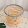 Lixeira de plástico oca simples para prensar anel, atacado de fábrica, sem tampa, cesta para casa, cozinha, sala de estar, banheiro