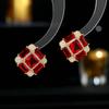Pendientes de aguja de plata s925 al por mayor, ligeros, de lujo, a la moda, elegantes, elegantes, elegantes, elegantes, con incrustaciones de circonitas cuadradas geométricas de moda.