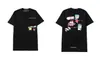 Nova Moda Exportação Transfronteiriça Camiseta Unisex de Manga Curta Estampada Colorida em Formato de Cruz Tendência