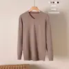 Ropa de hombre transfronteriza 2025 otoño e invierno nuevo suéter de lana con cuello en V para hombre suéter de punto informal holgado