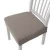 Funda de Silla Universal Cuatro Estaciones Color Sólido Simple Nueva Gruesa Cojín para Taburete Elástica Restaurante Hogar