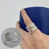 Anillos de Línea Multicapa para Mujer, Espiral Geométrica de Moda Retorcido Personalizado Estilo Nuevo Anillo Abierto, Anillo Dulce y Fresco para el Dedo Índice