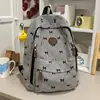 Mochila de Moda Estilo Coreano Pana Diseño de Nicho Lindo Dulce Lazo Bolsa Escolar para Estudiante Mochila Casual para Mujer
