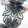 Novo Vestido de Casamento em Renda de Malha Bordada com Lantejoulas e Organza Acessórios de Renda de Organza 16,5 CM de Largura