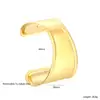 Pulsera Abierta Geométrica de Moda Personalizada Más Vendida en Europa y América Pulsera Dorada de Acero Inoxidable Retro Joyería Transfronteriza