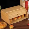 Caja de Pan de Bambú Caja de Almacenamiento de Cocina Transfronteriza Contenedor Doméstico Ecológico Caja Pequeña de Almacenamiento de Pan Caja de Pan a Prueba de Polvo