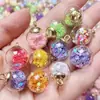 Brincos Pingente Lantejoula Bola de Vidro Cristal 16mm Acessórios DIY