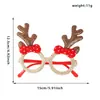 Gafas Decorativas Navideñas Monturas Accesorios para Fiestas Infantiles Gafas con Cuernos de Reno de Papá Noel Decoración Navideña Regalos