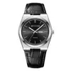 Reloj de Negocios Moderno Correa de Cuero Escala Simple Versátil Luminoso Alto Valor Moda Casual Reloj de Cuarzo para Hombres