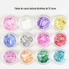 Unha fina japonesa 12 cores peça de concha de abalone natural grande fragmentos coloridos decorações de adesivo de unha atacado