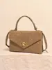 Bolso Tejido Nuevo Transfronterizo para Mujer, Bolso Nuevo de Solapa Tipo Sobre de Gamuza Otoño e Invierno, Bolso de Hombro Cruzado, Bolso de Mano, Bolso Mensajero