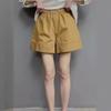 Shorts Casuais de Verão Finos de Cintura Alta Wide-Leg para Mulheres Plus Size, Hot Pants Soltos e Emagrecedores Linha A