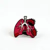 Broche Floral de Órgão Humano Coração Personalizado Cérebro Emblema de Metal Estudante de Medicina Presente de Arte Decoração Comemorativa