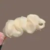Grampo de Cabelo Banana com Bolinhas Estilo Coreano, Rede Branca, para Mulheres, Toque de Luxo, Parte de Trás da Cabeça, Acessório de Cabelo Versátil, Adorno de Cabeça, Novo Estilo 2026