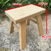Taburete Pequeño Retro Sin Instalación Madera Maciza Taburete Pequeño Taburete Bajo Banco Pequeño para el Hogar Protección Solar Taburete Resistente para Bailar