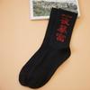 Calcetines de marca de moda, calcetines de tubo con personalidad callejera de estilo chino, calcetines de moda para estudiantes, calcetines con texto explosivo para hombres y mujeres.