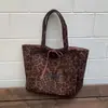 Estilo Nuevo Otoño e Invierno 2026 Transfronterizo Gamuza Estampado Leopardo Estilo Perezoso Moda Bolso Tote Simple de Moda Bolso Tote Reversible