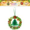 Sombrero de Papá Noel, árbol de Navidad, campana, adornos de panal, bandera navideña, abanico de papel, soporte para pastel de flores, adornos en espiral