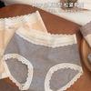 Ropa interior de algodón francés para niñas mujeres otoño e invierno algodón 7A antibacteriano entrepierna extendida señoras cintura viento puro talla grande venta al por mayor