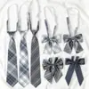 Corbata Gris para Mujer Estilo Japonés Rayas Cuadros Estilo Preppy Decoración de Corbata jk Retro Cremallera Estilo Camisa para Hombre No Necesita Atar