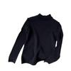 Top de Cuello de Solapa Interior Auricular para Niños Invierno 2025 Suave Ceroso Camiseta Básica Tejida para Bebé Niña Suéter para Niñas Ropa Fina de Invierno