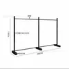 Estante para Tienda de Ropa Exhibidor de Tubo Cuadrado Negro de Pie Perchero para Ropa Doble Capa Acero Inoxidable Almacenamiento de Ropa