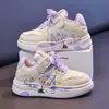 Zapatillas Antideslizantes de Moda para Niñas 2025 Otoño Niños Grandes Zapatillas Versátiles Zapatos Deportivos Casuales con Cordones para Niños