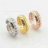 Anillo de acero inoxidable con diseño de explosión de fábrica, anillo de trigo, anillo giratorio de acero de titanio para hombres y mujeres, anillo de pareja.