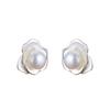 Pendientes de perlas para mujer, plata S999, perla de agua dulce, elegantes pendientes de hueso de oreja rosa de alta calidad, regalo de San Valentín para novia