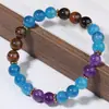 Pulsera de Piedra Ojo de Tigre Youjia Jewelry Nueva Transfronteriza Piedra Natural Apatita Amatista Pulsera Exquisita de Cuentas para Niñas