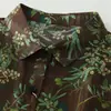 Cardigã Elegante Estampado Estilo Vintage Primavera e Outono 2026 para Mulheres, Camisa de Ar Condicionado Solta e Relaxada Estilo Old Money para Mulheres