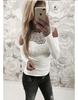 Amazon AliExpress produtos transfronteiriços primavera novo sexy renda costura ombro a ombro camiseta top