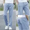 Pantalones casuales de alta gama para hombre italianos, corte recto y holgado, nuevo estilo verano 2026, pantalones largos versátiles de color liso para negocios