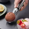 Cuchara para Helado Bol de Acero Inoxidable Cuchara para Helado Cuchara para Helado Cuchara de Bola Redonda Cuchara para Sacar Bolas de Sandía y Fruta